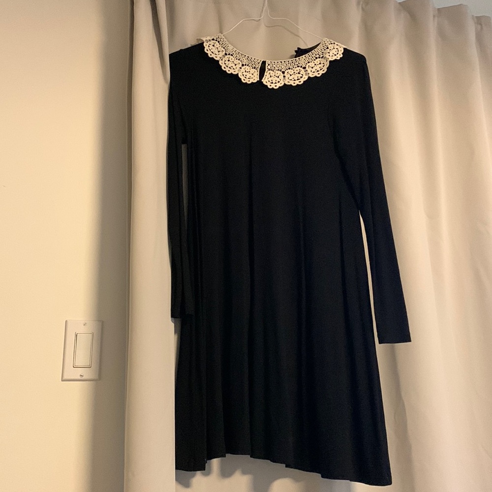 Black dress with collar detailing